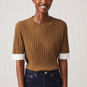 Short Sleeve Crew Neck Sweater